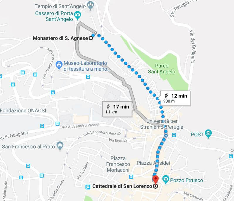 itinerario dell'Umbria centrale