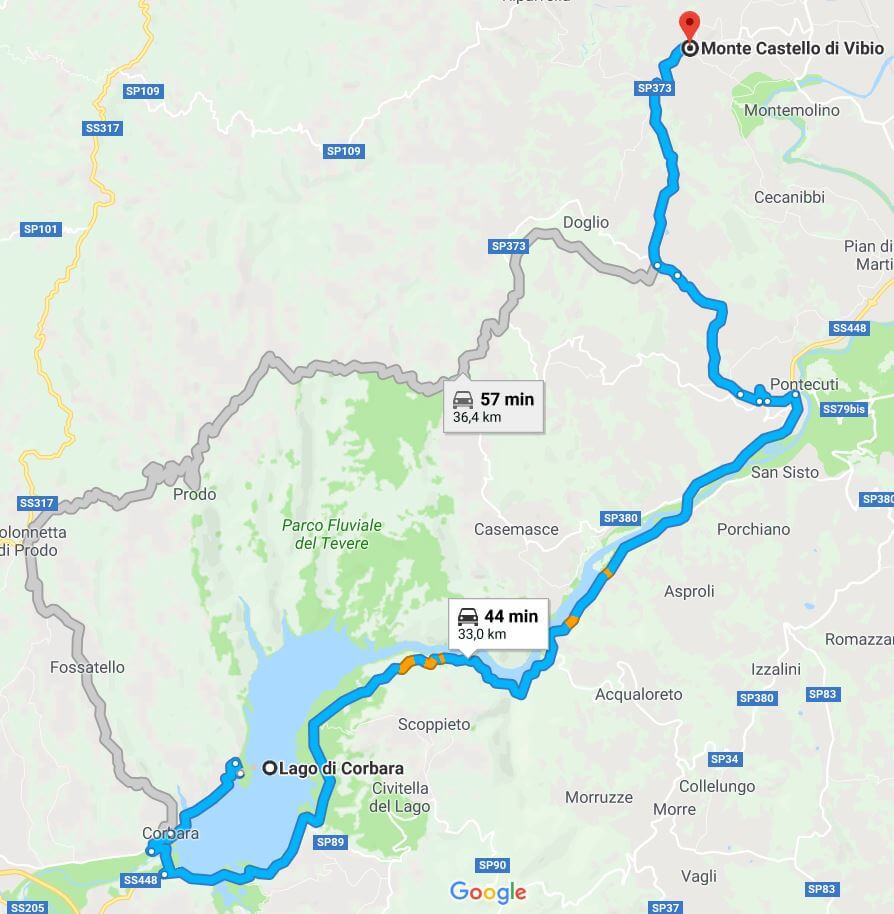 itinerario dell'Umbria del Sud